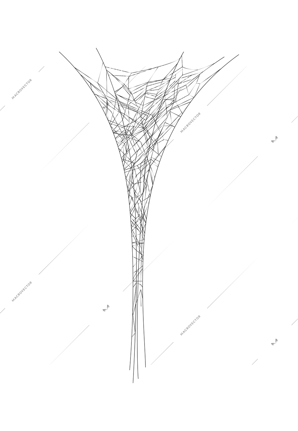 Realistic cobweb on white background vector illustration