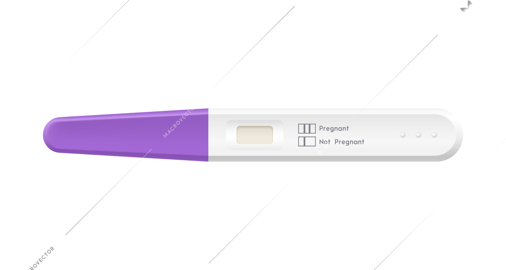 Realistic digital pregnancy test on white background vector illustration