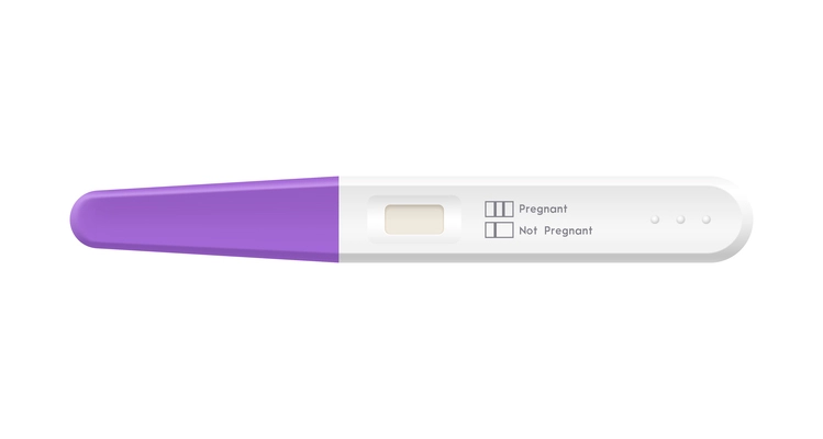 Realistic digital pregnancy test on white background vector illustration