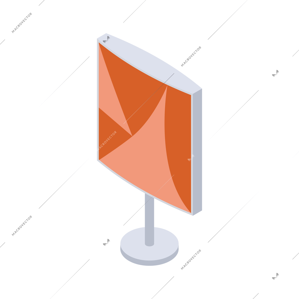 Isometric expo trade exhibition promotional stand icon vector illustration