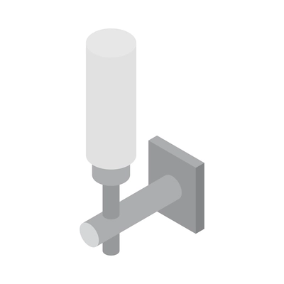 Wall lamp for bathroom isometric icon vector illustration