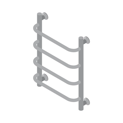 Heated towel rail isometric icon vector illustration