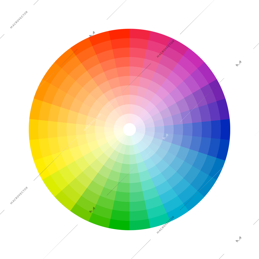 Flat gradient circle scheme wheel palette vector illustration