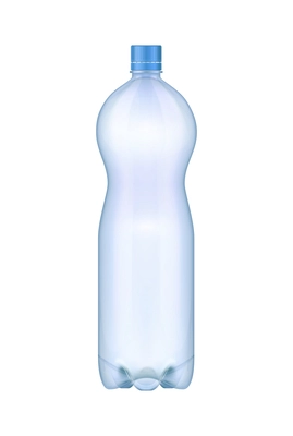 Plastic water bottle isolated on white background realistic vector illustration