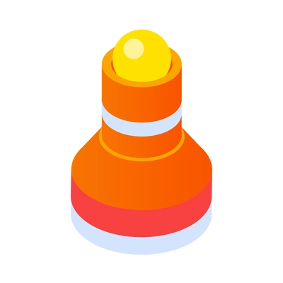 Marine buoy isometric icon 3d vector illustration