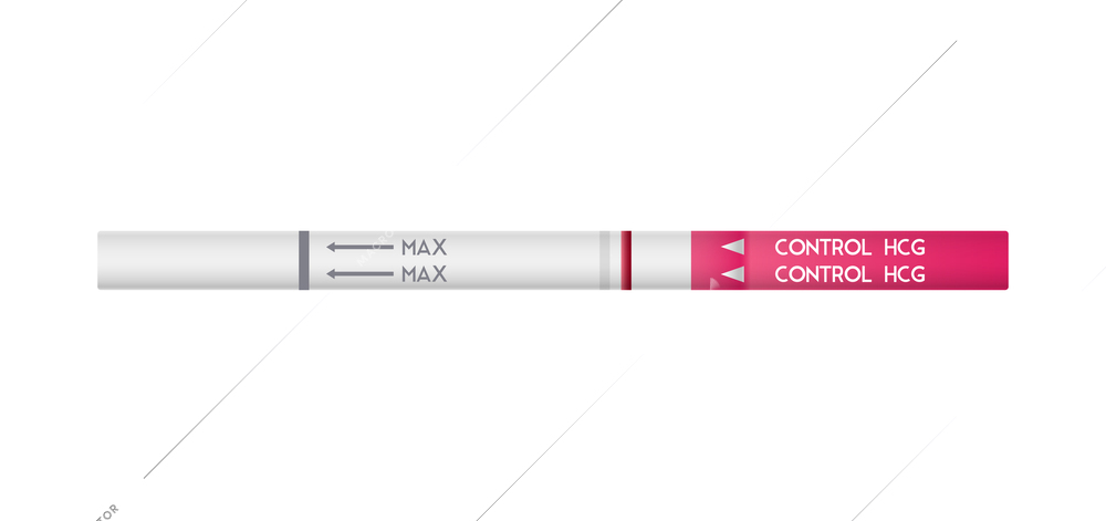 Realistic pregnancy test with one stripe vector illustration