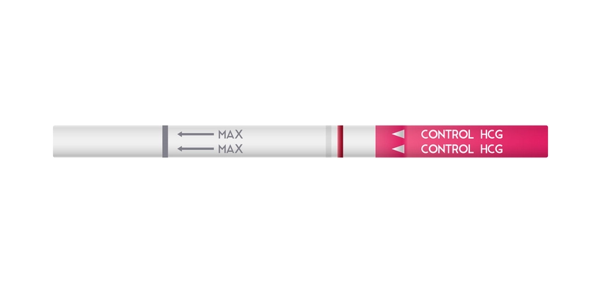 Realistic pregnancy test with one stripe vector illustration