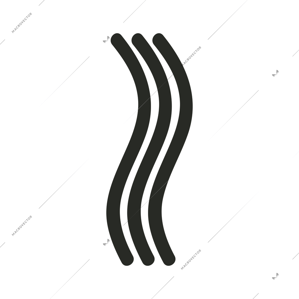 Memphis design abstract curve lines decorative element flat vector illustration