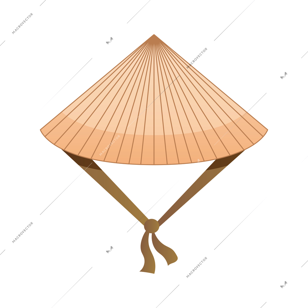 Non la traditional vietnamese conical hat flat vector illustration