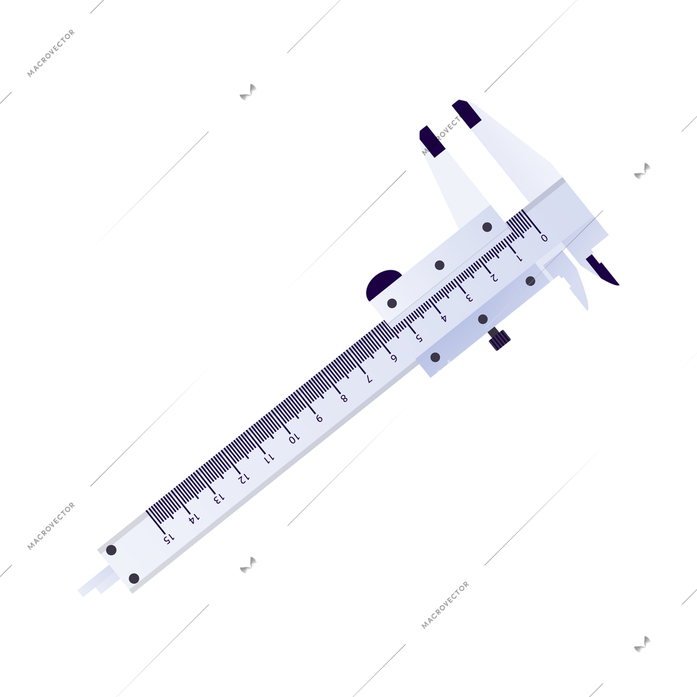 Calliper flat icon on white background vector illustration