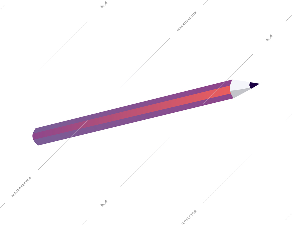 Lead pencil flat icon vector illustration