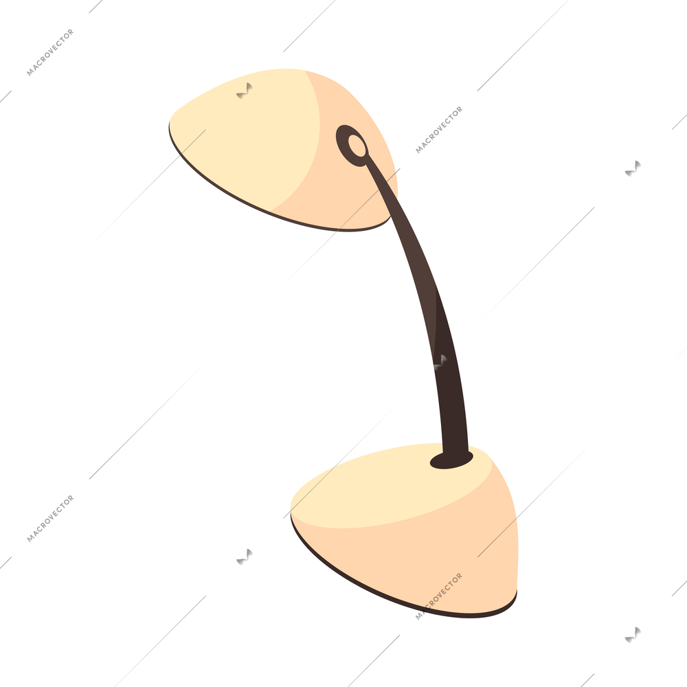 Office desk lamp isometric icon vector illustration