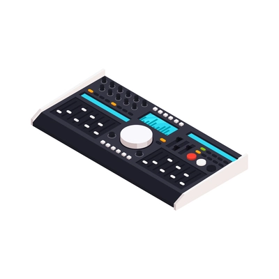 Music recording studio equipment isometric icon vector illustration