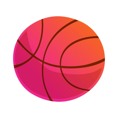 Flat basketball icon on white background vector illustration