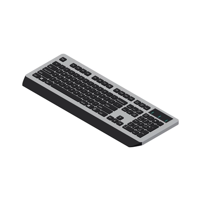 Wireless computer keyboard isometric icon vector illustration