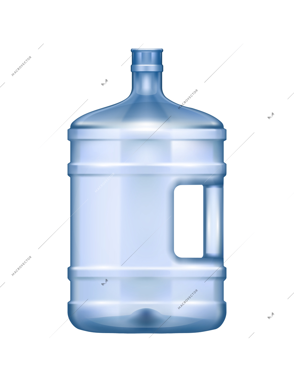 Realistic large plastic for bottle with handle for dispenser vector illustration