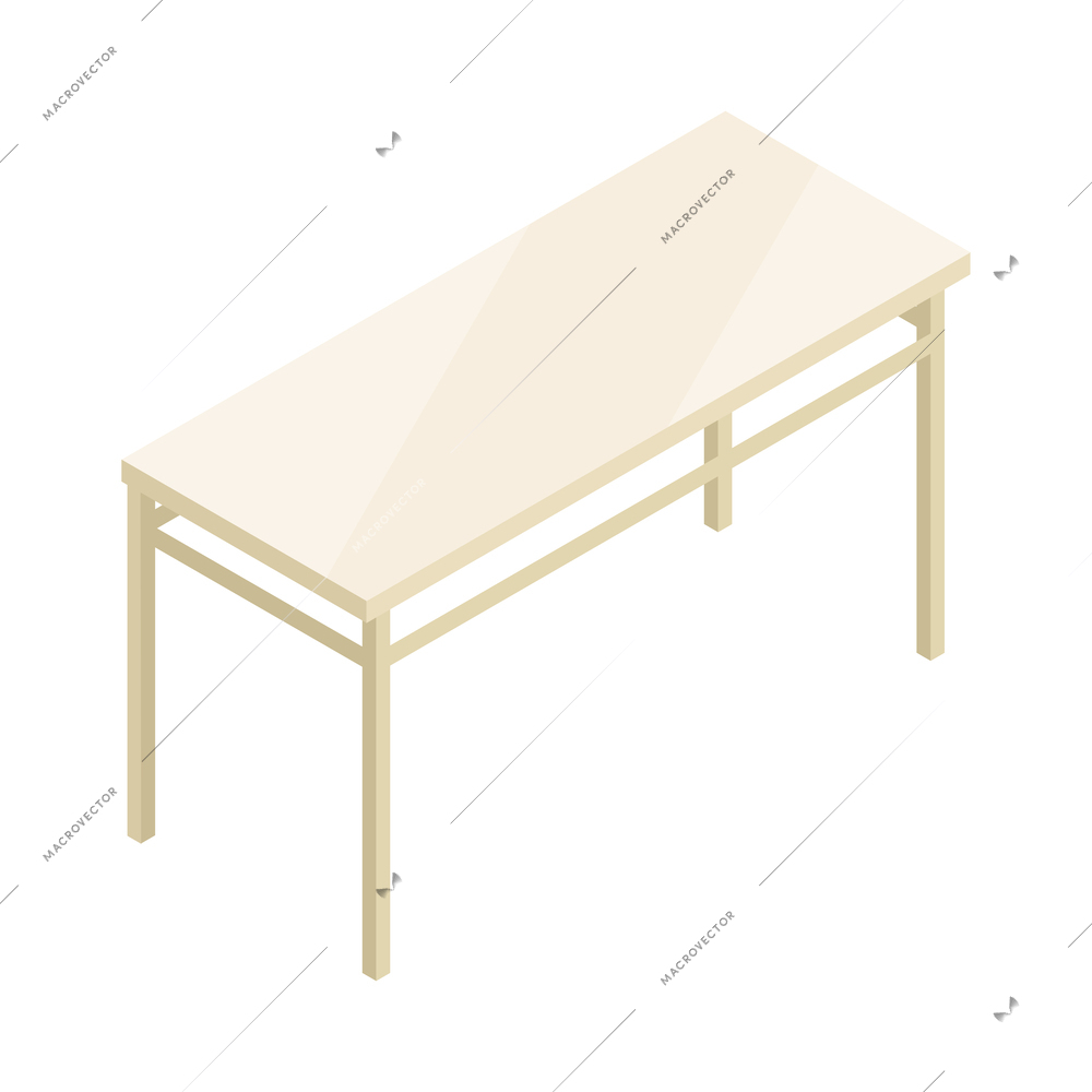 Kitchen table isometric icon vector illustration