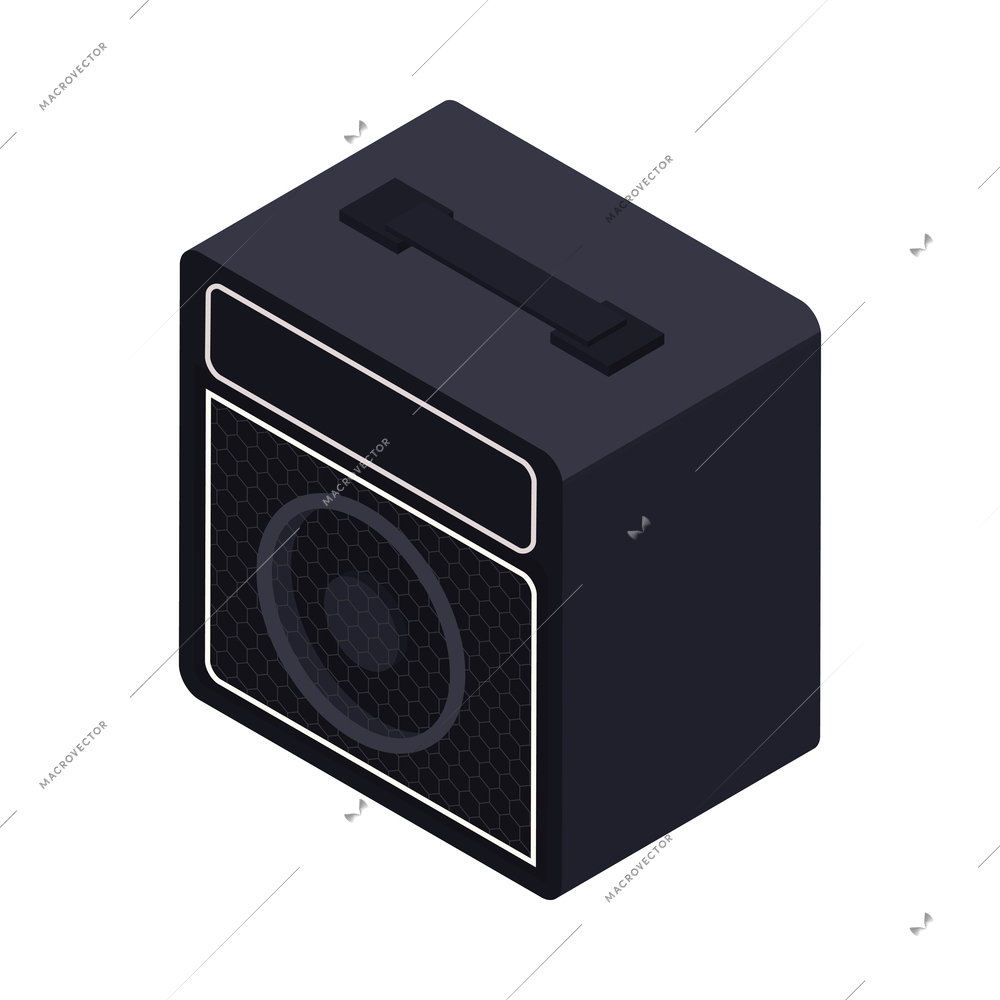 Speaker for professional music recording studio 3d isometric icon vector illustration