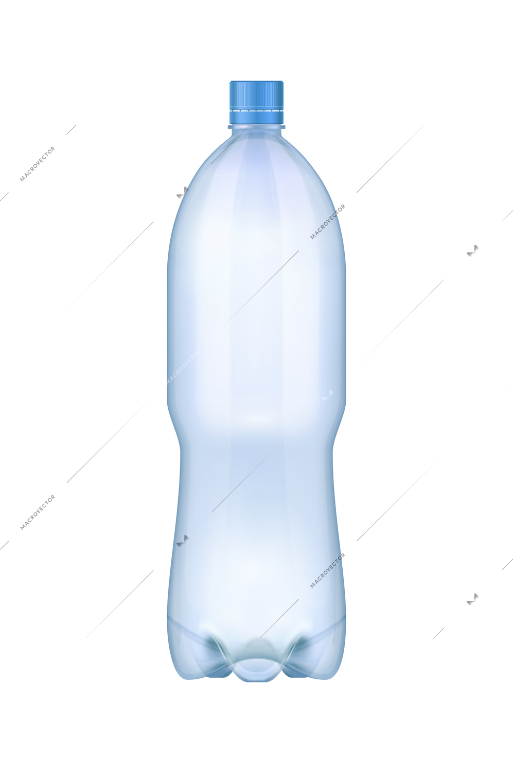 Plastic bottle of water isolated on white background realistic vector illustration