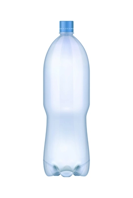 Plastic bottle of water isolated on white background realistic vector illustration