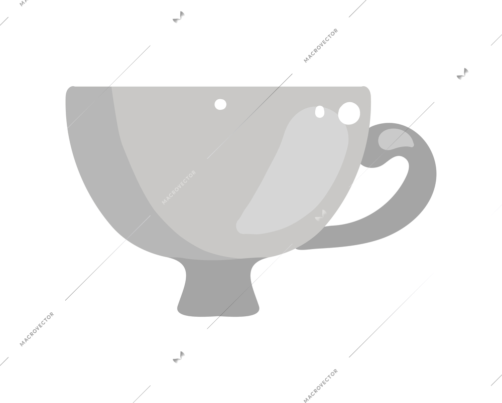 Porcelain cup flat icon vector illustration