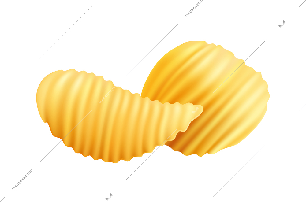 Realistic corrugated potato chips vector illustration