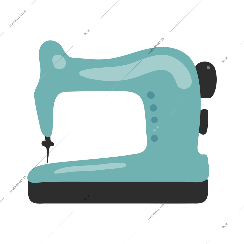 Sewing machine icon in flat style vector illustration