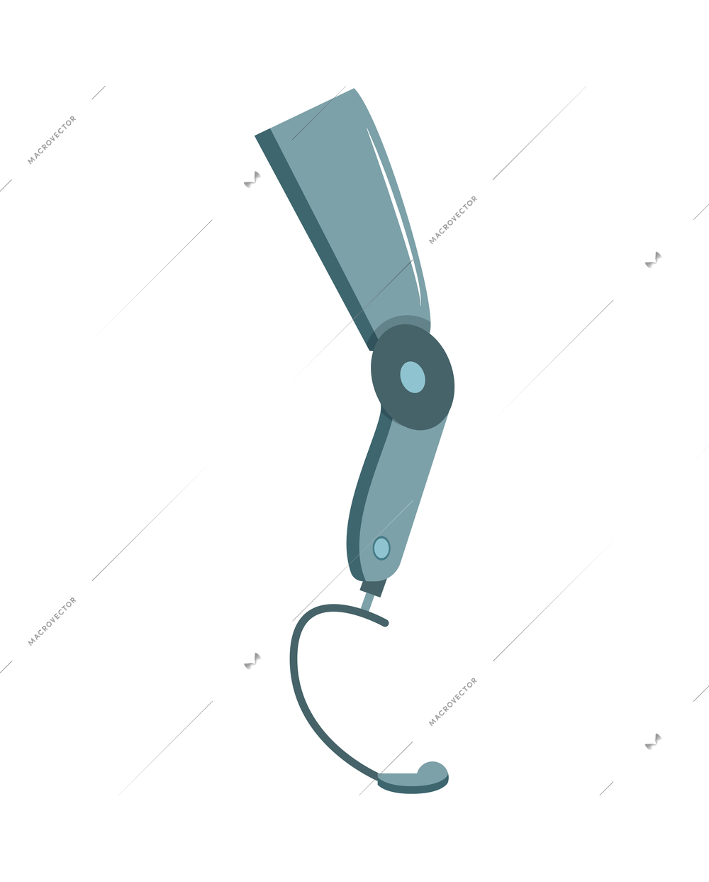 Leg prosthesis artificial limb flat icon vector illustration