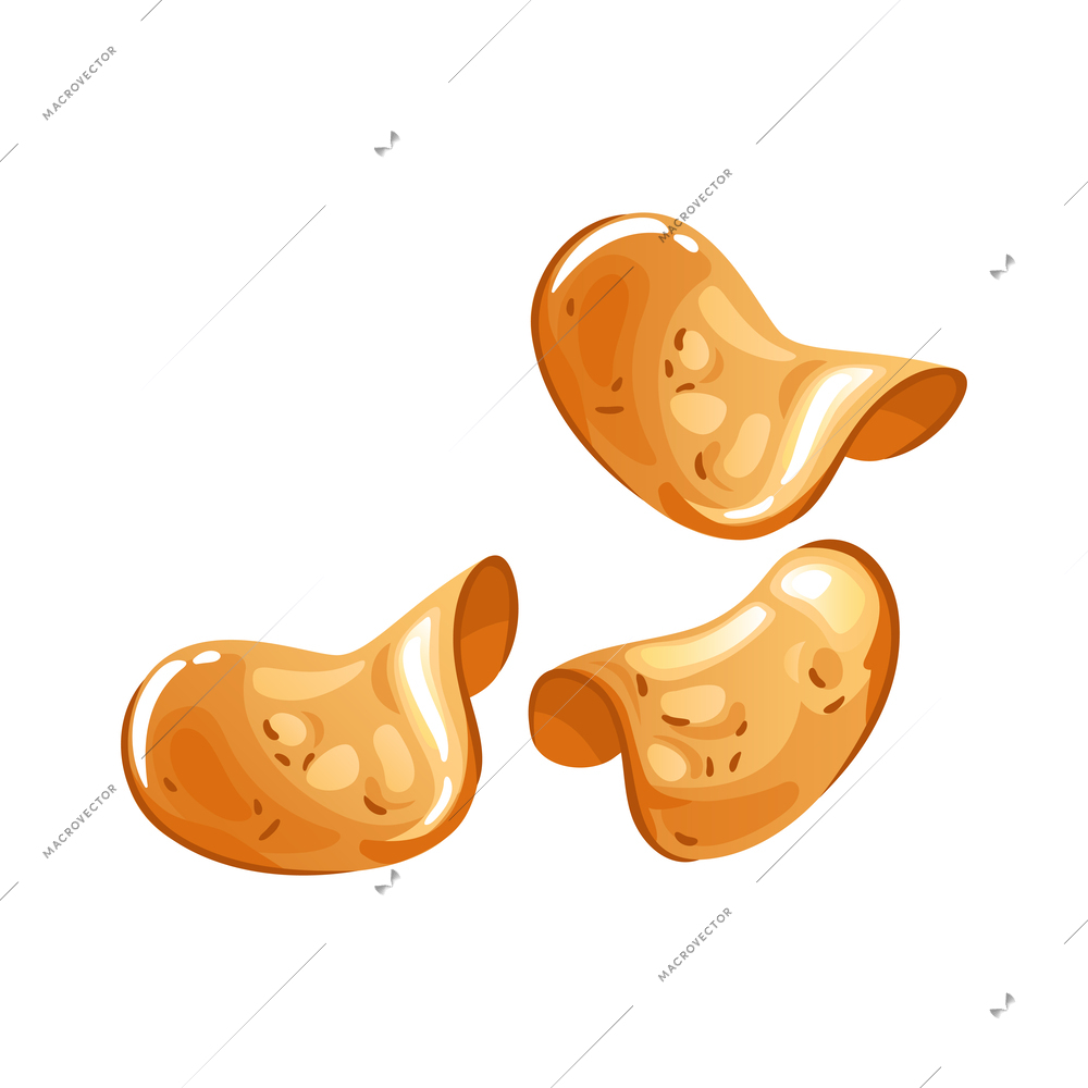 Potato chips flat icon vector illustration