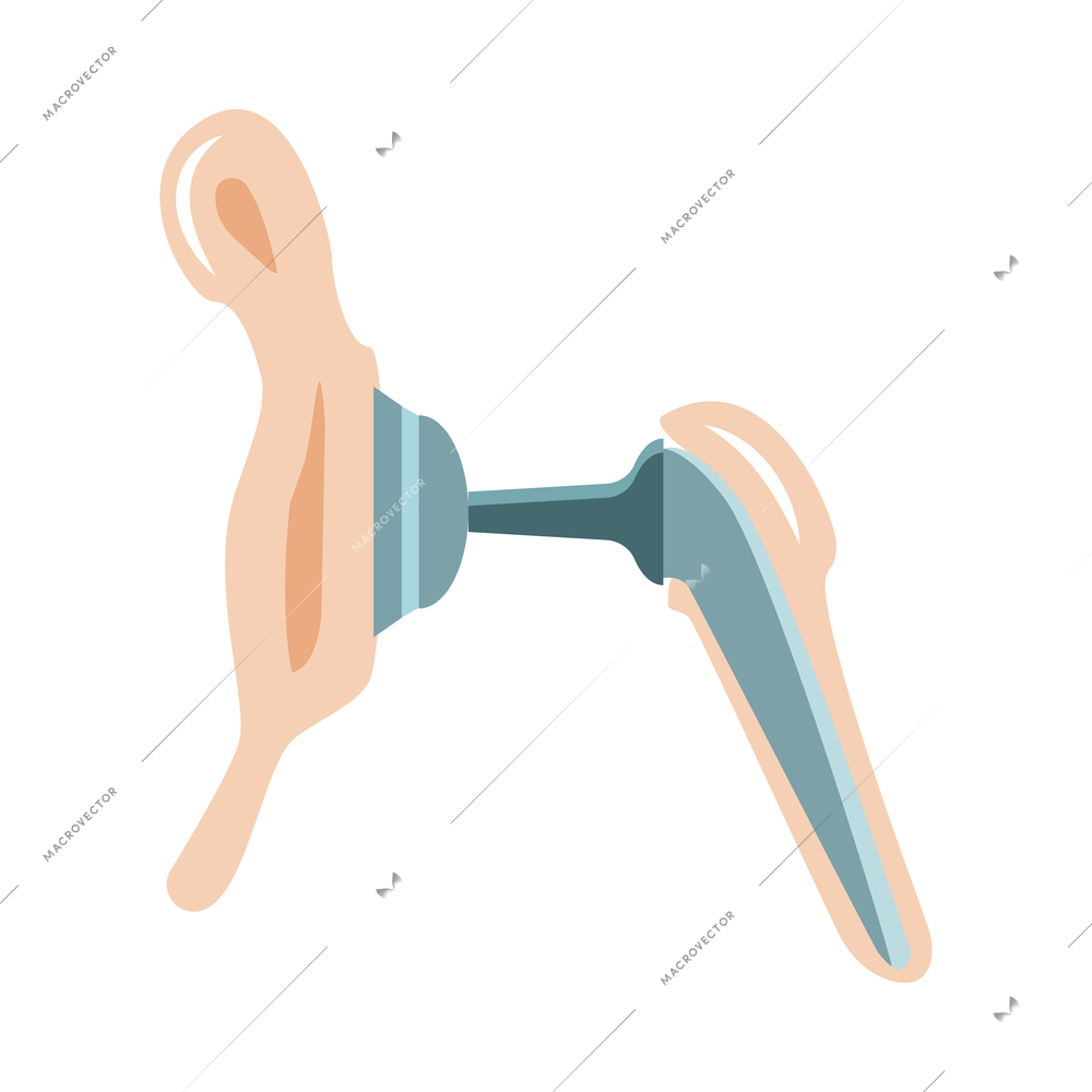 Flat artificial joint prosthesis icon vector illustration
