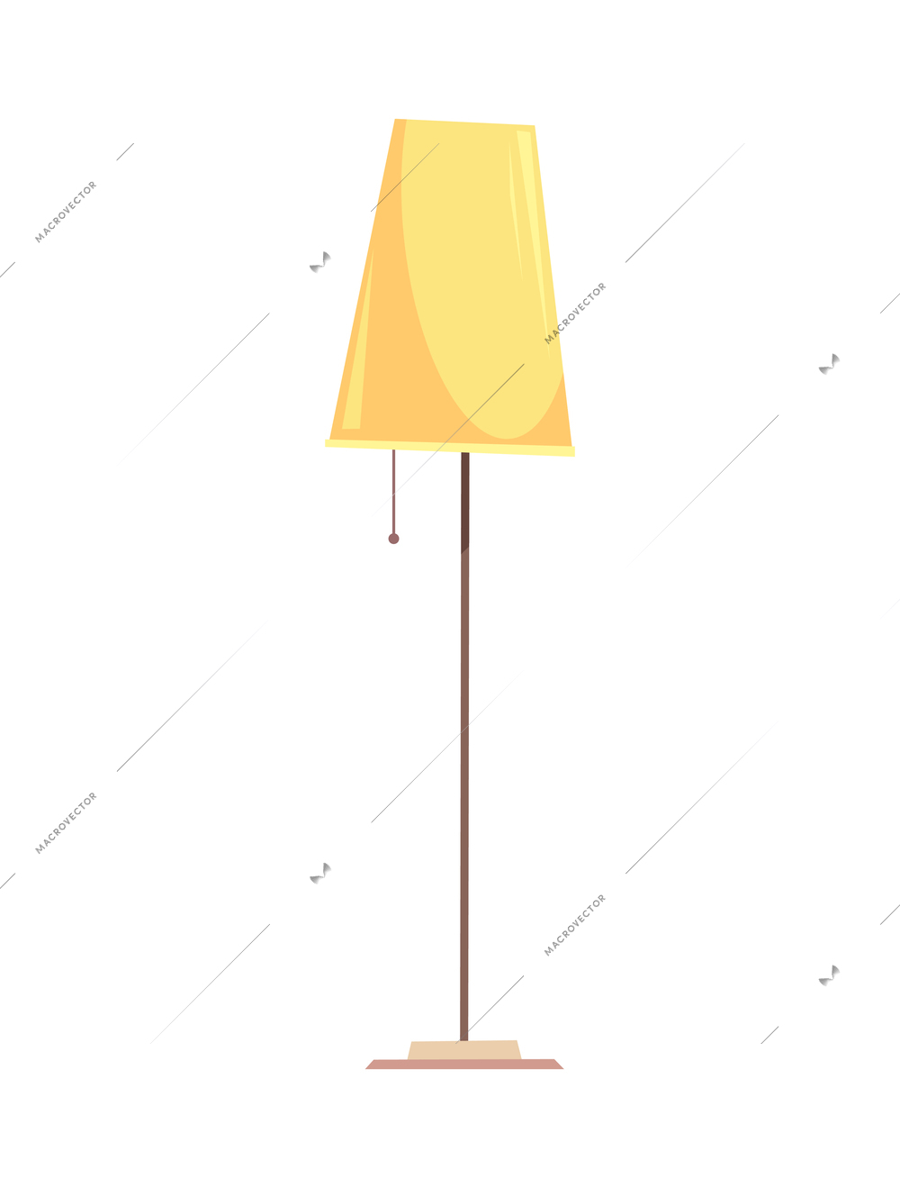 Cartoon standard lamp vector illustration