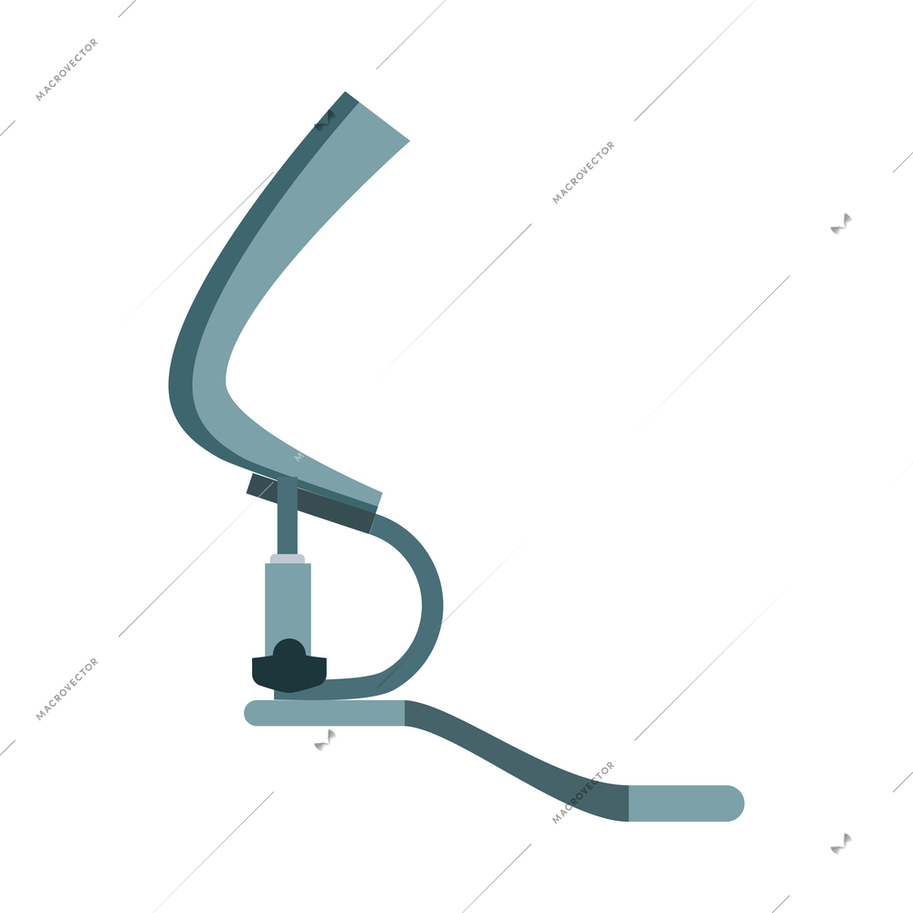 Foot prosthesis artificial limb flat icon vector illustration