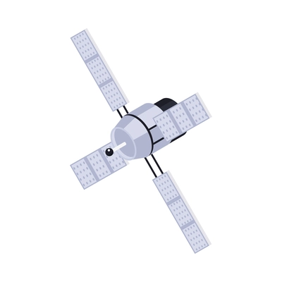 Isometric space satellite icon vector illustration