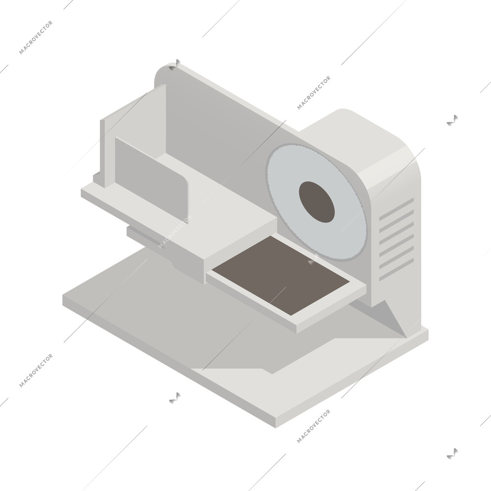 Slicer professional equipment for restaurant or cafe kitchen isometric icon 3d vector illustration