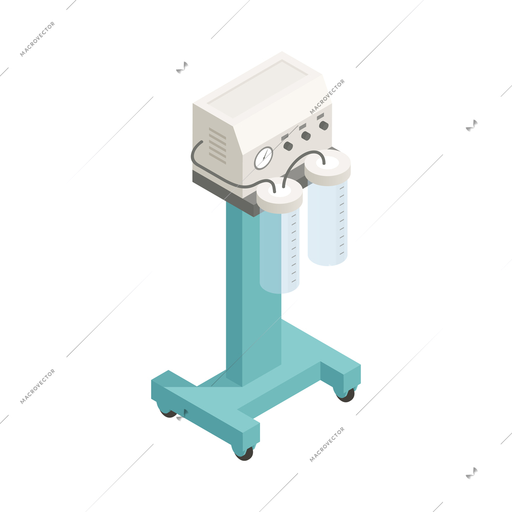 Gynecology gynecologist office equipment isometric icon with suction machine 3d vector illustration