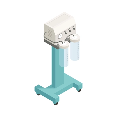 Gynecology gynecologist office equipment isometric icon with suction machine 3d vector illustration