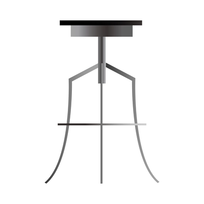 Bar stool on white background flat vector illustration