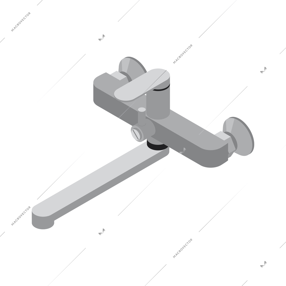 Isometric faucet icon on white background vector illustration