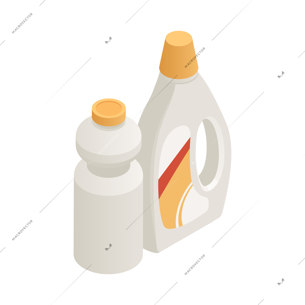 Detergent bottles isometric icon 3d vector illustration