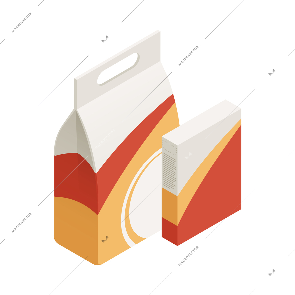 Detergent packages isometric icon vector illustration