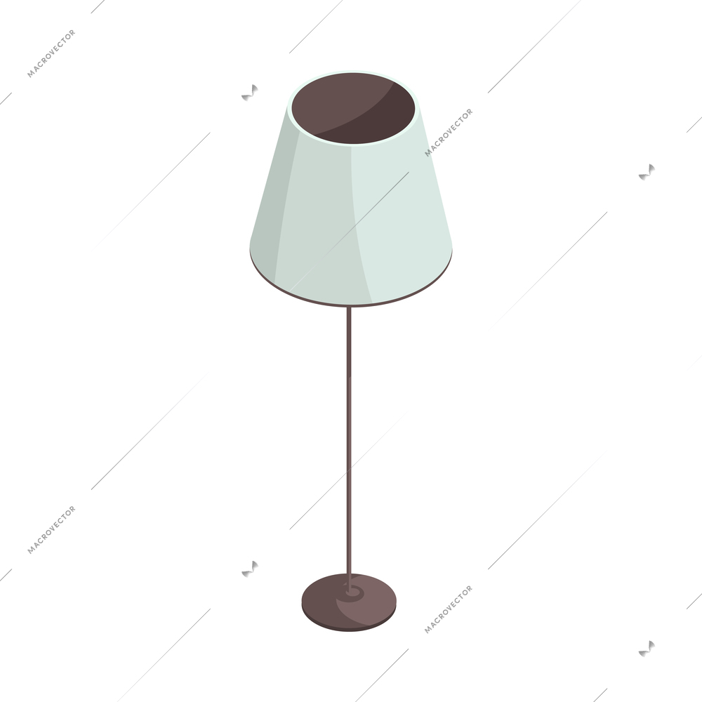 Floor lamp isometric icon vector illustration