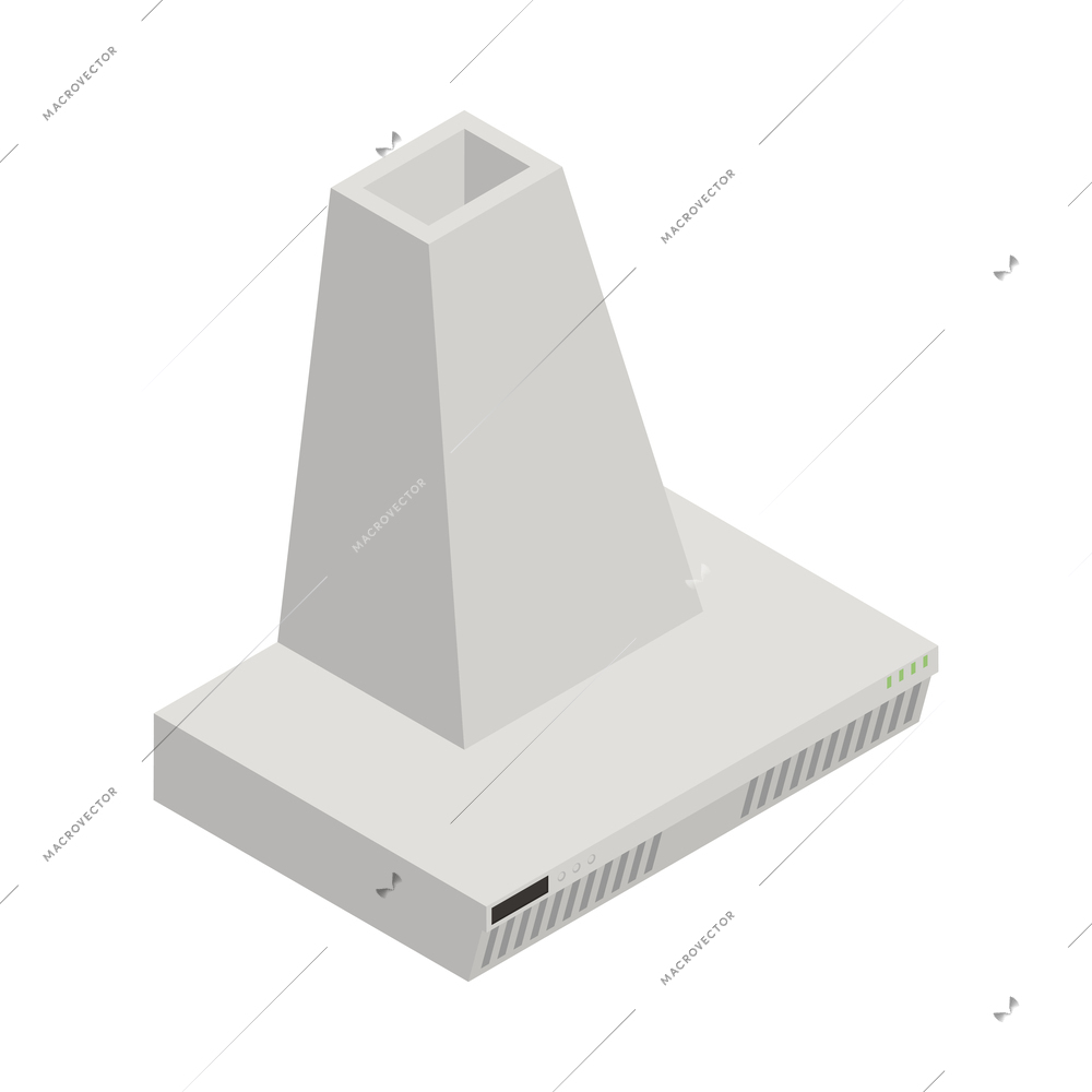 Kitchen range hood isometric icon 3d vector illustration