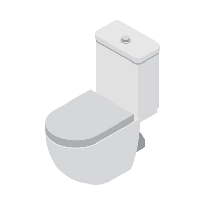 White toilet isometric icon vector illustration