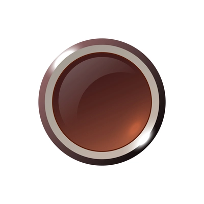 Realistic bowl of soy sauce top view vector illustration