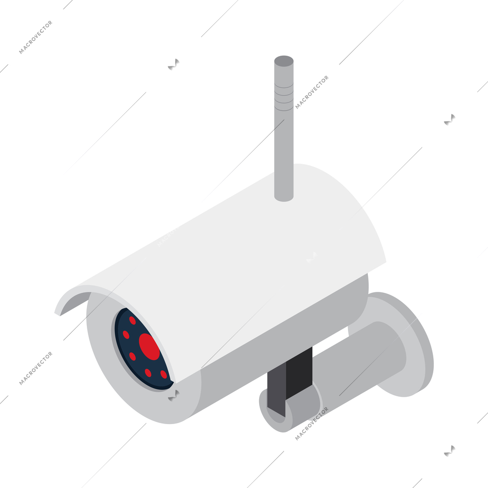 Surveillance camera wireless electronic device isometric icon 3d vector illustration