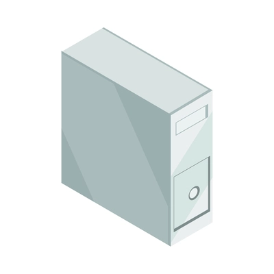 Computer system unit isometric icon 3d vector illustration