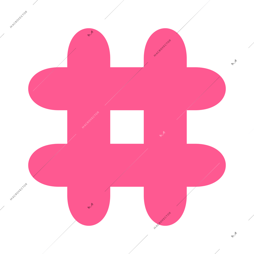 Memphis design pink mesh symbol abstract decorative element flat vector illustration