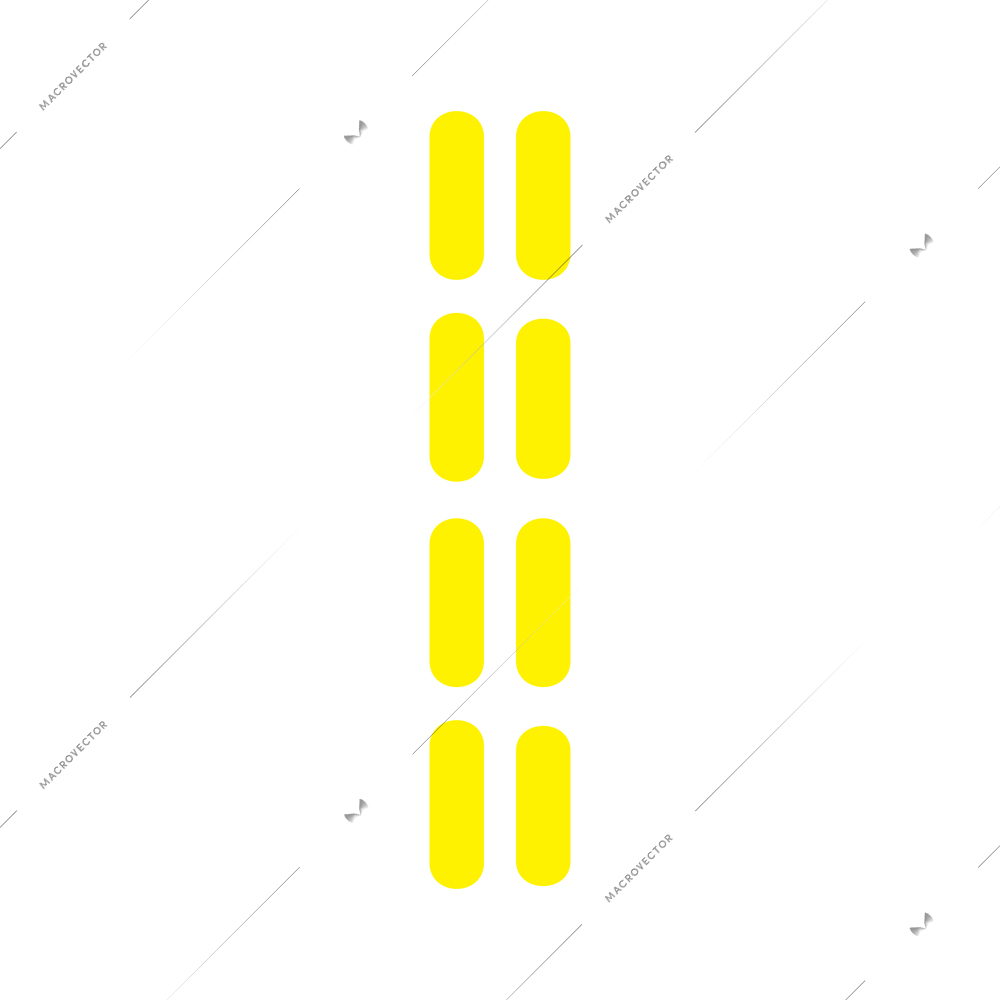 Memphis design abstract yellow line decorative element flat vector illustration