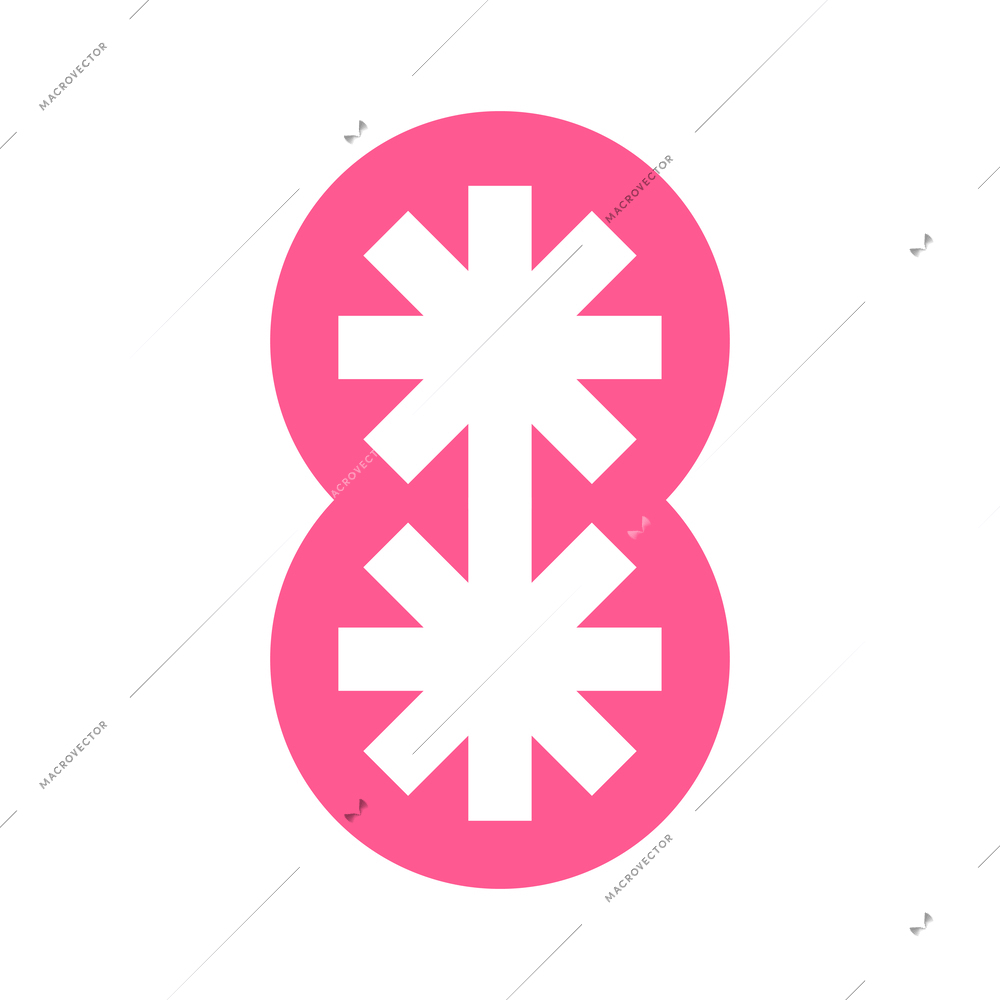 Memphis design abstract pink and white decorative element flat vector illustration