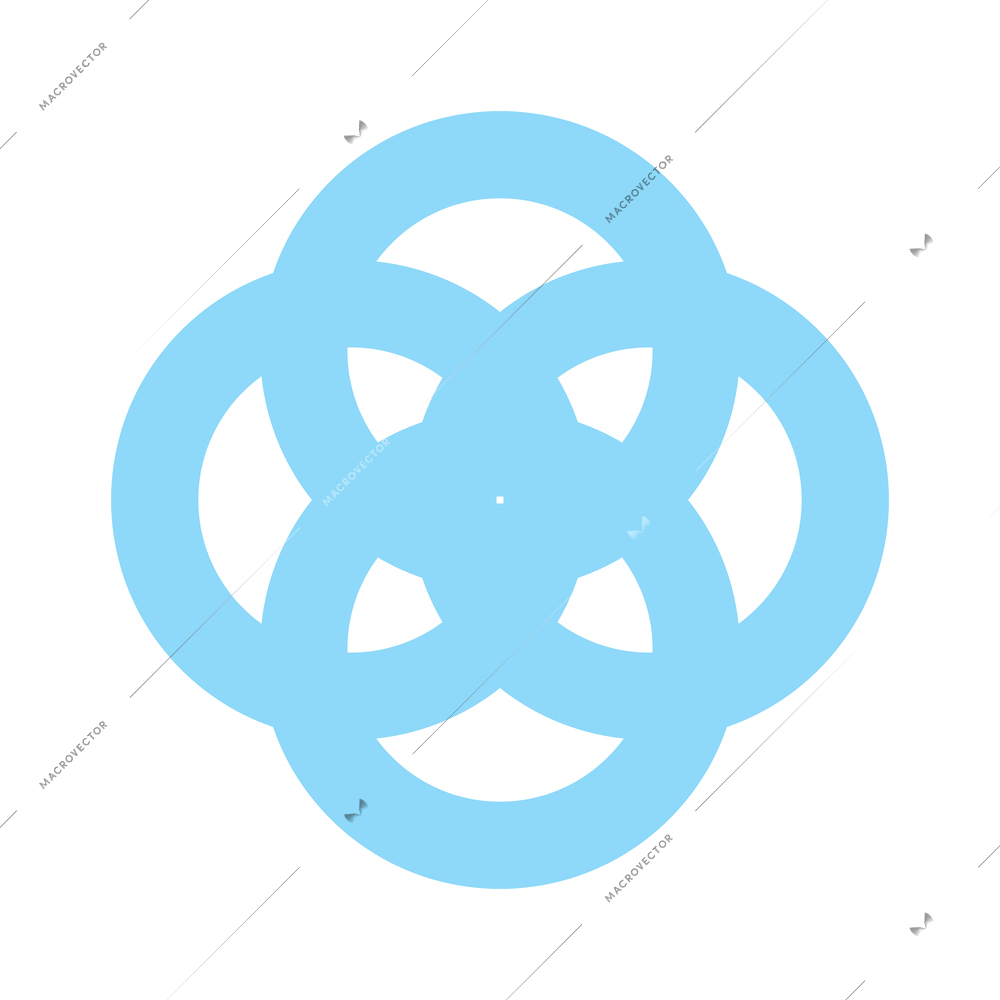 Memphis design abstract blue symbol decorative element flat vector illustration